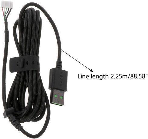 Durable Nylon Braided Line USB Mouse Cable Replacement Wire for Razer DeathAdder Elite Wired Gaming Mouse in Kuwait