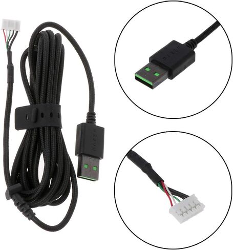 Durable Nylon Braided Line USB Mouse Cable Replacement Wire for Razer DeathAdder Elite Wired Gaming Mouse in Kuwait