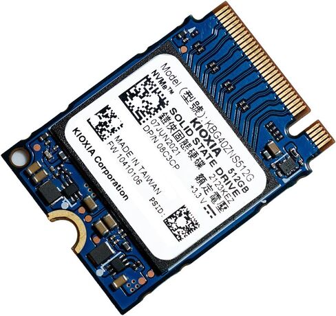 Mavark KIOXIA Internal SSD, 512GB PCIe Gen 3 x 4 NVMe Solid State Drive, M.2 2230, Model KBG40ZNS512G, OEM Package for Dell HP Lenovo Laptops and Handheld Devices in Kuwait
