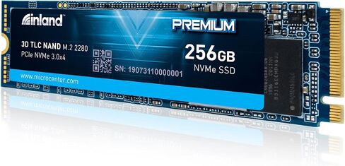INLAND Premium 256GB 3D NAND TLC M.2 2280 PCIe NVMe 3.0 x4 Internal Solid State Drive, Read/Write Speed up to 2900MB/s and 950MB/s, 360 TBW in Kuwait