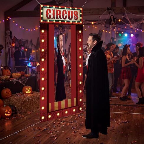 Mifoci Halloween Carnival Funhouse Mirror Decorations with Backdrop in Kuwait