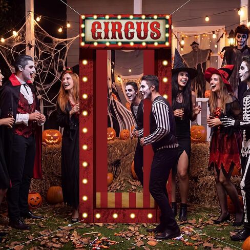 Mifoci Halloween Carnival Funhouse Mirror Decorations with Backdrop in Kuwait