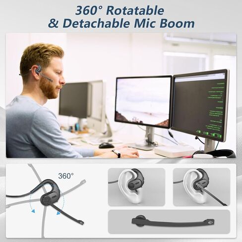 BANIGIPA Bluetooth Headset with Removable Microphone, Open Ear Headphones in Saudi Arabia