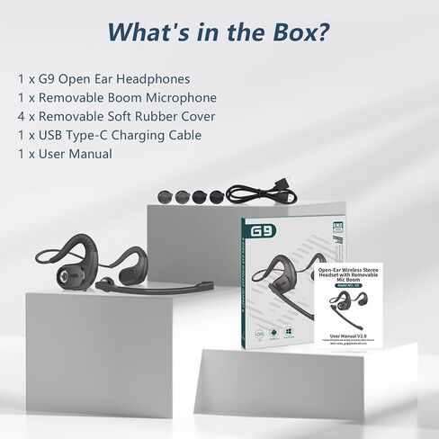 BANIGIPA Bluetooth Headset with Removable Microphone, Open Ear Headphones in Saudi Arabia