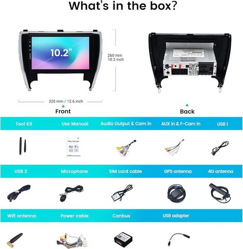 Roadanvi 8G+128G Car Radio for Toyota Camry 2015-2017 Carplay in Kuwait