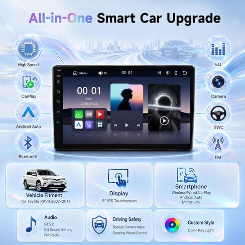 MAHVEC Car Radio Stereo Upgrade for Toyota RAV4 2007-2011 in Kuwait