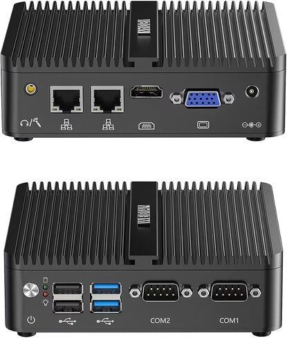 WEIDIAN Fanless Mini PC, Industrial PC, Mini Computer J5005(up to 2.8GHz), 4K HD+VGA Dual Dispaly Output, 2Gigabit Ethernet, 4USB, 2RS232 COM, Win11, WiFi, BT(8GB RAM 256GB SSD) in Saudi Arabia