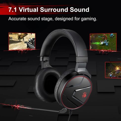 Bloody G600i Wired Gaming Headset with Microphone, Black in Kuwait