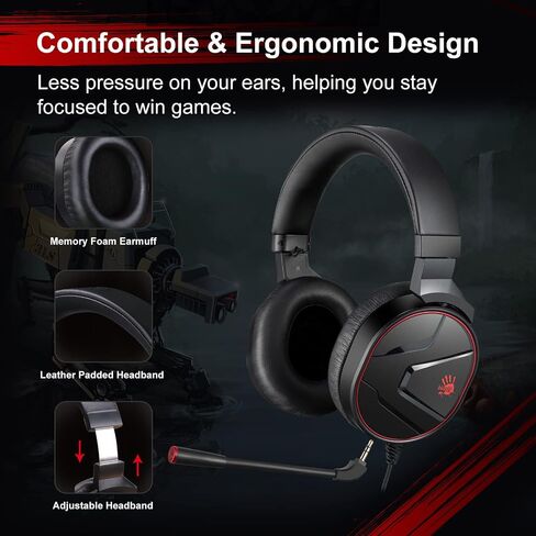 Bloody G600i Wired Gaming Headset with Microphone, Black in Kuwait