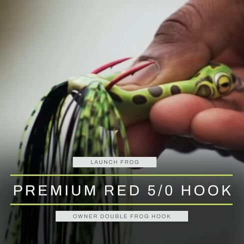 SCUM FROG Launch XS Frog | Long-Casting Weedless Topwater Frog | Premium Tournament Bass Lure with Owner Hooks | Bullfrog, 5/8 oz in Kuwait