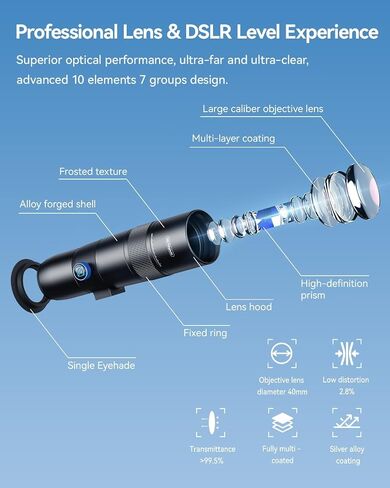 APEXEL 30X Telephoto Lens with Tripod – Professional Telephoto Camera Lens for iPhone, Samsung, Pixel, and More in Kuwait