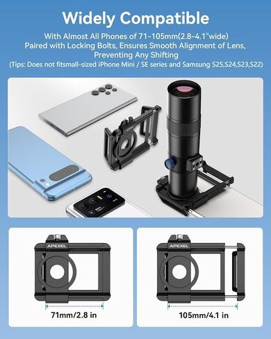 APEXEL 30X Telephoto Lens with Tripod – Professional Telephoto Camera Lens for iPhone, Samsung, Pixel, and More in Kuwait
