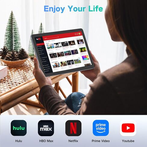 Android 15 Tablet 10.1 Inch with Gemini AI– Octa-Core 12GB RAM 128GB ROM (2TB Expand), Big HD Touch Screen Tablets PC with Dual Camera, 8H Long Battery Life, 5G WiFi Tableta in Kuwait