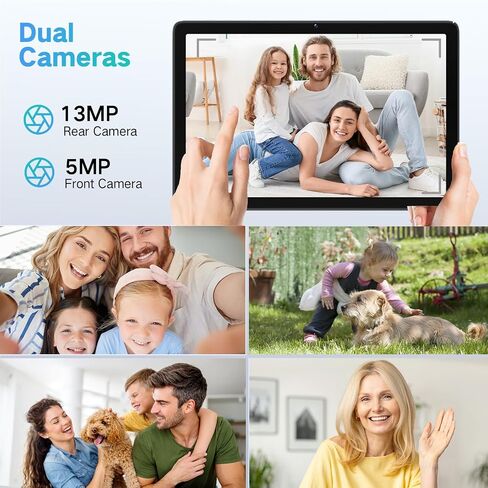 Android 15 Tablet 10.1 Inch with Gemini AI– Octa-Core 12GB RAM 128GB ROM (2TB Expand), Big HD Touch Screen Tablets PC with Dual Camera, 8H Long Battery Life, 5G WiFi Tableta in Kuwait