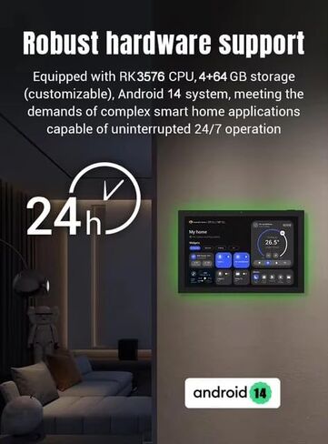 10.1 inch Android 14 POE Tablet Smart Home Control Panel, Black,4G RAM in Kuwait