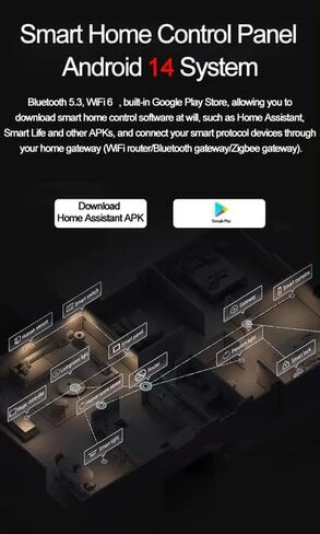 10.1 inch Android 14 POE Tablet Smart Home Control Panel, Black,4G RAM in Kuwait