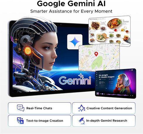P11 Android 16 Tablet, 11 Inch Tablet with 48GB RAM+128GB ROM, T7250 Android Tablet with 90Hz Display, 8800mAh, 13MP+5MP, Gemini AI, 3.5mm Jack, Face ID, Tablet with Keyboard, Pen, Black in Kuwait