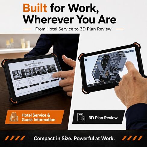 AGM PAD P3 Compact Rugged Android 16 Tablet, Waterproof & Drop-Proof, Widevine L1 & GMS Certified, 8.68" 120Hz HD 600 Nits Display, MTK G99, 12GB (6+6) + 128GB (Up to 1TB), 7200mAh, GPS, Compass, OTG in Kuwait