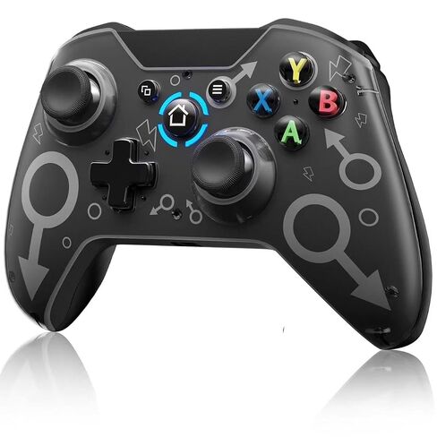 Hexamurby Wireless Gamepad for PC and PS-3, 2.4G Adapter, Dual Vibration, Ergonomic Controller, Black in Saudi Arabia