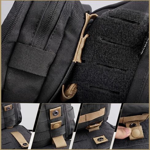 6 Pack Molle Straps with Snaps 6 Inch Heavy Duty Tactical Molle Attachment Strap Nylon Webbing Connector for Backpack Tactical Pouch Vest Gear Accessories (Black/Olive Green/Khaki) in Saudi Arabia