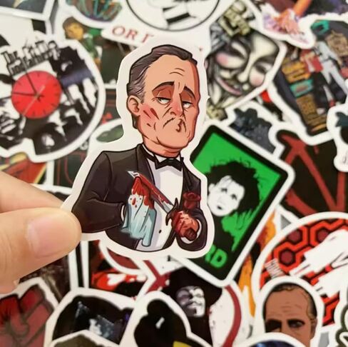 50 Pack Classic Movie Stickers - Godfather, Leon, Pulp Fiction, Fight Club, The Shining, and More in Kuwait