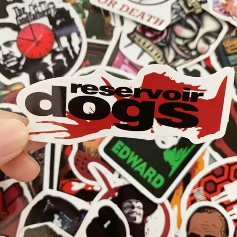 50 Pack Classic Movie Stickers - Godfather, Leon, Pulp Fiction, Fight Club, The Shining, and More in Kuwait