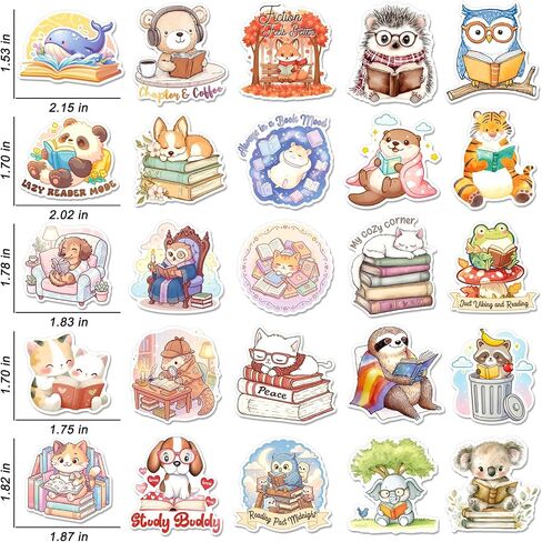 200PCS Animal Bookish Stickers, Cute Book Stickers in Saudi Arabia