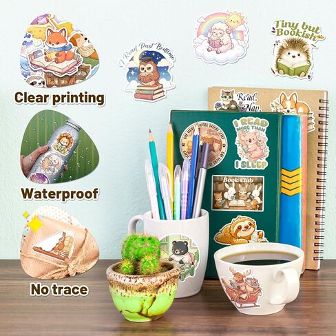 200PCS Animal Bookish Stickers, Cute Book Stickers in Saudi Arabia