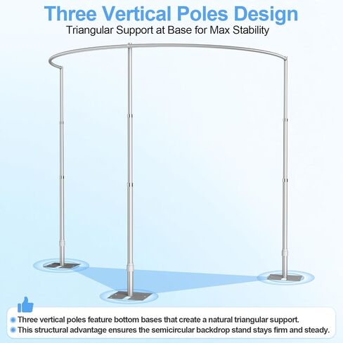 Curved Pipe and Drape Backdrop Stand 10x10ft -Sliver in Kuwait
