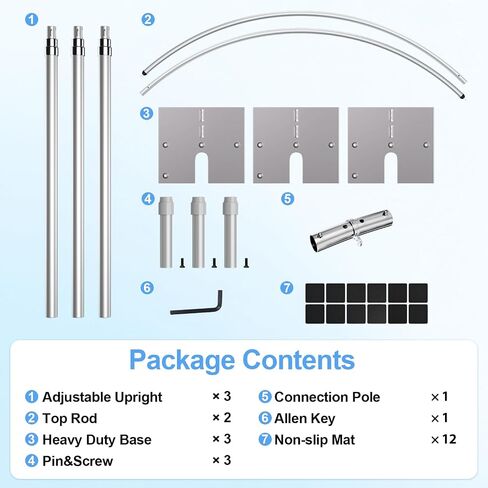 Curved Pipe and Drape Backdrop Stand 10x10ft -Sliver in Kuwait