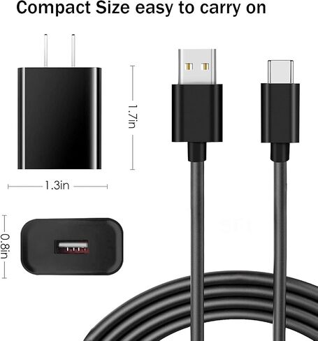 USB C Wall Charger for Blu M8l Plus, M10l Pro Tablet, Blu View 3 View 2, G53 G50 G51S G60 G70 G71 V70 G71+ G80 G90 Pro G91S G91 Max F91, VIVO X6 Plus Android Phone Charging Cable Cord (5FT) in Kuwait