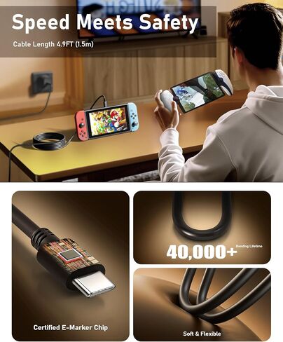 60W USB C Charger Compatible with Steam Deck, Legion Go, Ayaneo in Kuwait