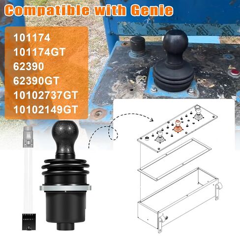 YMT 101174 Dual Axis Joystick Controller Replacement Fits for Genie Straight Boom Lifts,Replace for 101174GT 62390 62390GT 10102737GT 10102149GT in Kuwait