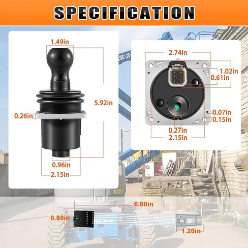 YMT 101174 Dual Axis Joystick Controller Replacement Fits for Genie Straight Boom Lifts,Replace for 101174GT 62390 62390GT 10102737GT 10102149GT in Kuwait