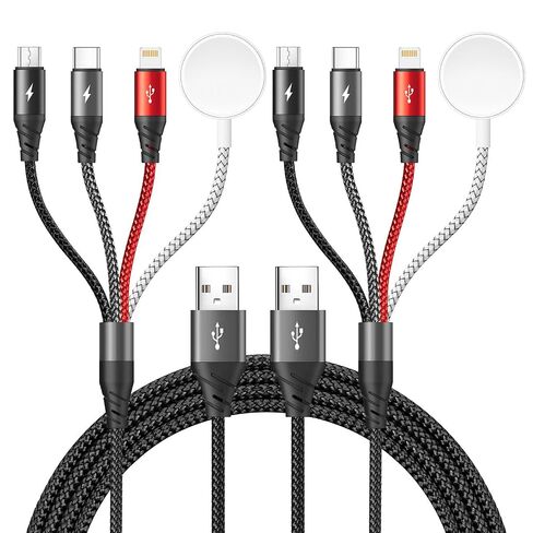 4 in 1 Multi Charging Cable for Apple Watch Charger/iPhone Charger in Kuwait