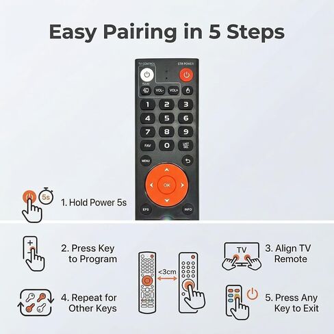 New V3 Plus Voice Remote Control Replacement - Compatible with vSeeBox V3 Pro and V3 Plus, Smart Bluetooth Voice Remote for vSeeBox TV Box in Kuwait