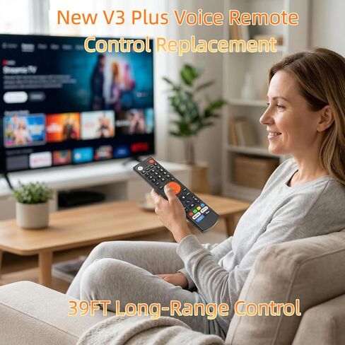 New V3 Plus Voice Remote Control Replacement - Compatible with vSeeBox V3 Pro and V3 Plus, Smart Bluetooth Voice Remote for vSeeBox TV Box in Kuwait