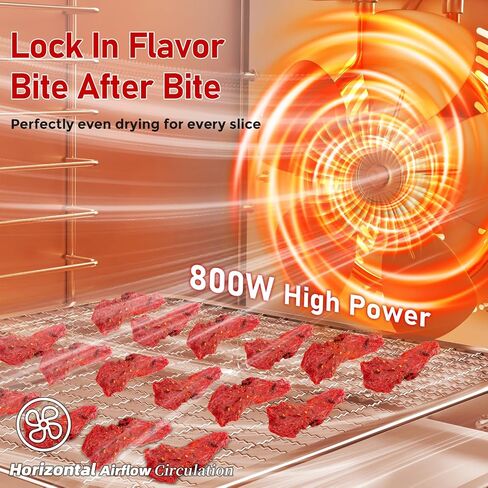 Food Dehydrator with 10 Trays for Jerky, Fruit, Herb & Dog Treats in Kuwait