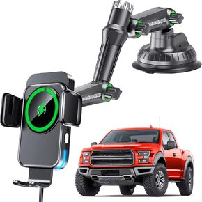 Wireless Car Charger Phone Holder Mount for Truck, 15W Fast Charging in Saudi Arabia