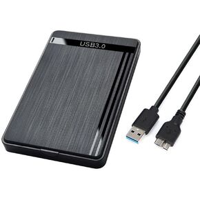 USB 2.5 Inch SATA HDD Enclosure External Hard Drive Case Portable Plug&Play for SSD for HDD Laptop PC Storage Box Shockproof Protective Hard Disk Holder (Black) in Kuwait