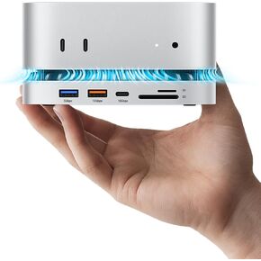 MOVE SPEED mini M4 Dock Enclosure, 40Gbps USB4 Gen3x2, Silent Expansion Hub & Aluminum Stand for M.2 NVMe SSD, 2xUSB A, USB C Host and Audio in Saudi Arabia