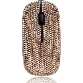 Pink Colorful Bling Luxury Crystal Rhinestone 2.4G Wireless Mouse for Laptop Computer, Cute Mouse for Girls - Pink Colorful in Kuwait