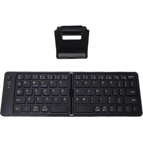 Asixxsix Foldable Bluetooth Keyboard, Portable Wireless Full Size Ultra Slim Keyboard with Touchpad and Magnetic Lock, Compatible with iOS Tablet Phone Laptop in Kuwait
