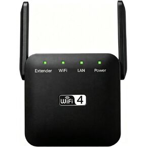 Vortexs WiFi Extender – 300Mbps Signal Booster, 360° Coverage up to 2800 Sq.Ft, Repeater/AP Mode, Ethernet Port (Black-1PCS) in Kuwait