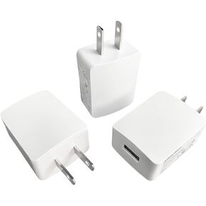 10W (5V2A) USB Charger Block - UL Certified, Black, 3-Pack in Saudi Arabia