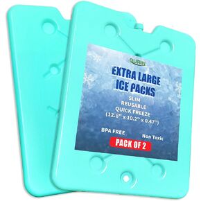 GURIN Reusable Ice Packs for Lunch Box/Coolers, Bag, or Backpack Coolers - Cold Up to 8-12 Hours Long Lasting for Camping Picnic, Outdoor Activities, Food Delivery in Kuwait