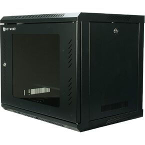 Networx 9U Wall Mount Server Cabinet - 24 Inch Depth, Acrylic Door, Flat Packed in Saudi Arabia