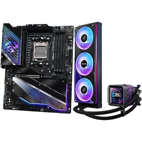 ASRock X870E Nova WiFi Motherboard & Phantom Gaming 360 LCD AIO Cooler Bundle | Flagship AM5 Platform with 3.4" LCD Display in Kuwait