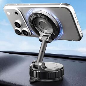 Sinjimoru for MagSafe Car Mount, 2800G Magnetic Hold, Vacuum Magnetic Car Phone Mount with Surface Film Included, M-Dial Airlock in Kuwait