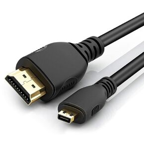 WENTER 4K Micro HDMI to HDMI Male Cable Adapter, 4K@60Hz HDR Nylon Braid Cord for Card GoPro Hero 7/6 Raspberry Pi 5 Retroid Pocket 3+/3 Yoga 3 B500 Camera Video Capture Card 3FT in Kuwait